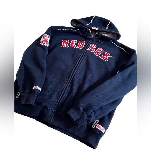 Vintage Boston Red Sox Hoodie Knit Jacket - Picture 3 of 8